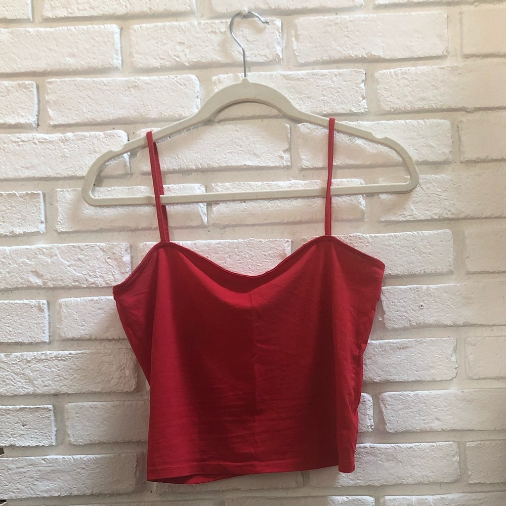 Red crop top